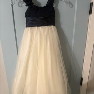 Bill Levkoff Navy and Cream Formal Kids Dress